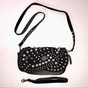 Y2K Purse Nicole Lee Studded Black Gem Bag Wristlet